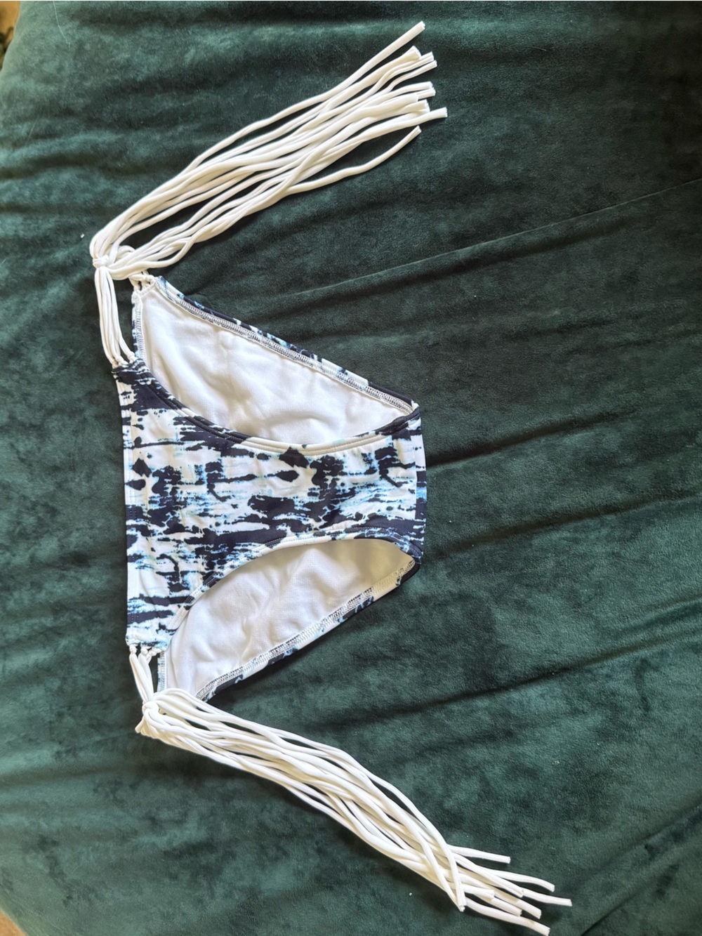 Abercrombie Swim Blue and White Tie-Dye Bikini Bottom
